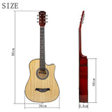 38 Inch Basswood 6 Strings Acoustic Guitar