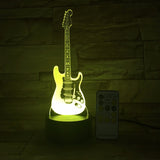 Guitar Night Light 3D LED Lamp | 7 Color Change | Remote | Touch Control