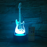 Guitar Night Light 3D LED Lamp | 7 Color Change | Remote | Touch Control