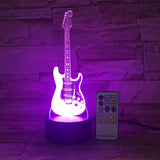 Guitar Night Light 3D LED Lamp | 7 Color Change | Remote | Touch Control