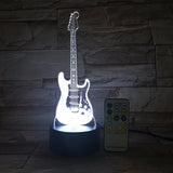 Guitar Night Light 3D LED Lamp | 7 Color Change | Remote | Touch Control