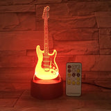Guitar Night Light 3D LED Lamp | 7 Color Change | Remote | Touch Control
