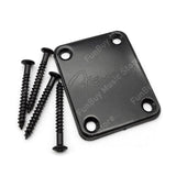 Chrome Electric Guitar Neck Plate with FD Logo