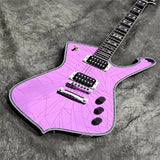 Purple Gold Sliver Cracked Mirror ICEMAN Stanley Electric Guitar